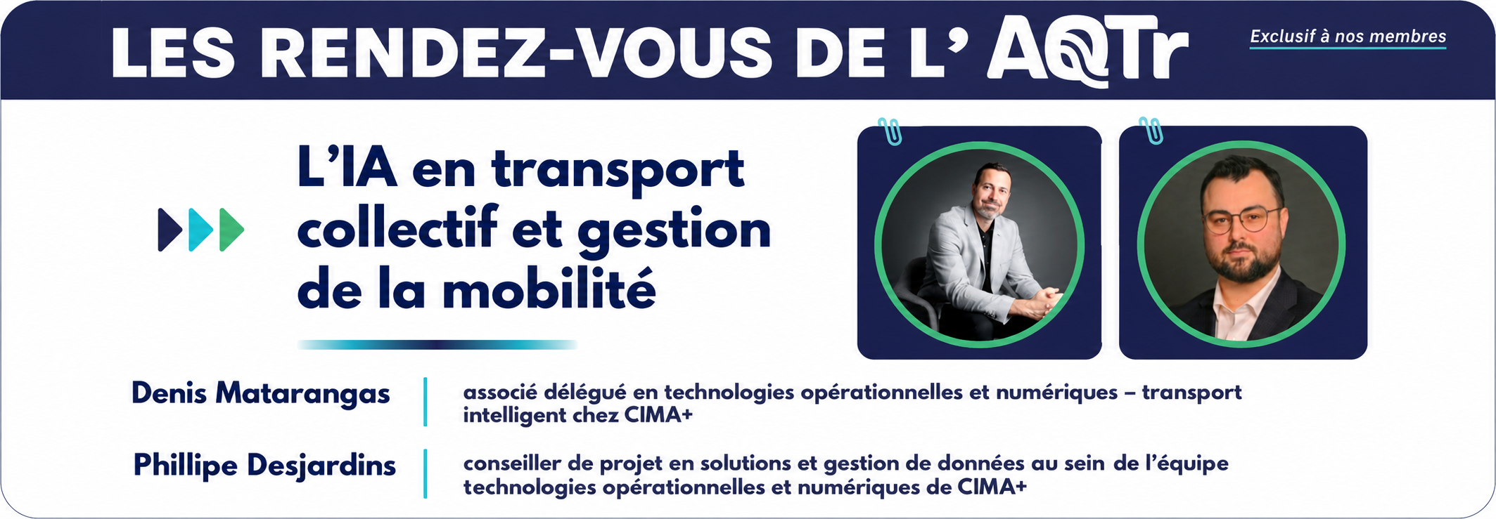 RDV AQTr - 17 juin - Denis Matarangas et Phillipe Desjardins - visuel